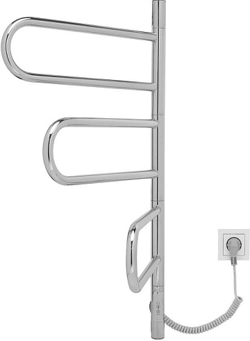 Полотенцесушитель электрический Vincea VTD-1R2CE 44x80 хром