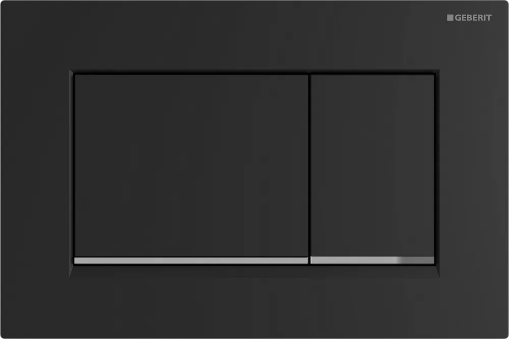 Кнопка смыва Geberit Sigma 30 115.883.14.1 черная матовая, хром глянцевый Sancos — официальный сайт