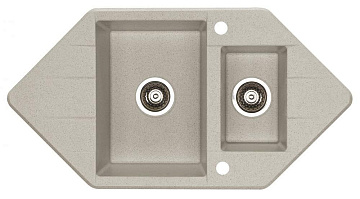 Мойка ALVEUS ALGRANIT CUBO 80 A14 DALMATA 952x500 1+1/2 в комп.с сифоном 1077136,
