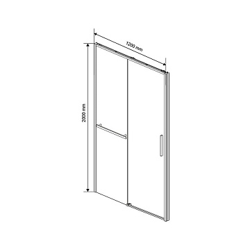 Душевая дверь в нишу Vincea Slim Soft VDS-1SS120CLBN 120 см, профиль брашированный никель, стекло пр
