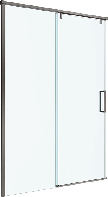 Душевая дверь в нишу BelBagno Soft Close-1 BF-1-130-C-GM профиль оружейная сталь