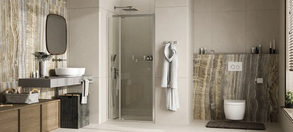 Душевая дверь в нишу Wasserkraft Aula 11P12 100 см Sancos — официальный сайт