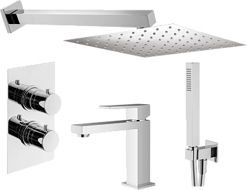 Комплект для ванной Plumberia Selection Tag KITTGT18QCR53 С ВНУТРЕННЕЙ ЧАСТЬЮ, хром