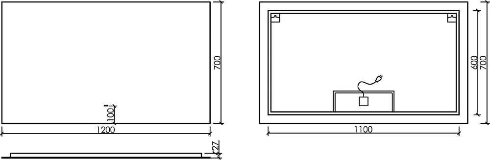 Зеркало Sancos Square SQ1200 120 см Sancos — официальный сайт