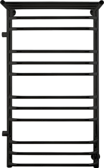 Полотенцесушитель водяной Indigo Brace LBCW100-50PBRL-б/п-60, с полкой, черный муар