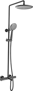 Душевая стойка Vincea Desire VSFS-1D1TGM, с термостатом, вороненая сталь