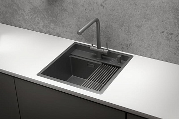 Мойка кухонная Granula Kitchen Space 5051, графит матовый