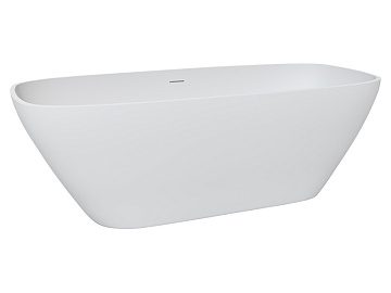Ванна из искусственного камня Uni-Flo Cono 170x80 см, отдельностоящая белая глянцевая