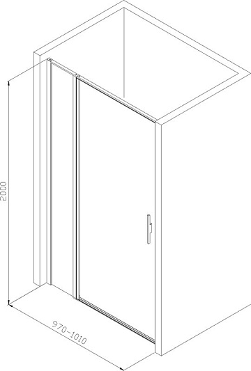 Душевая дверь в нишу Allen Brau Priority 3.31006.BBA 100