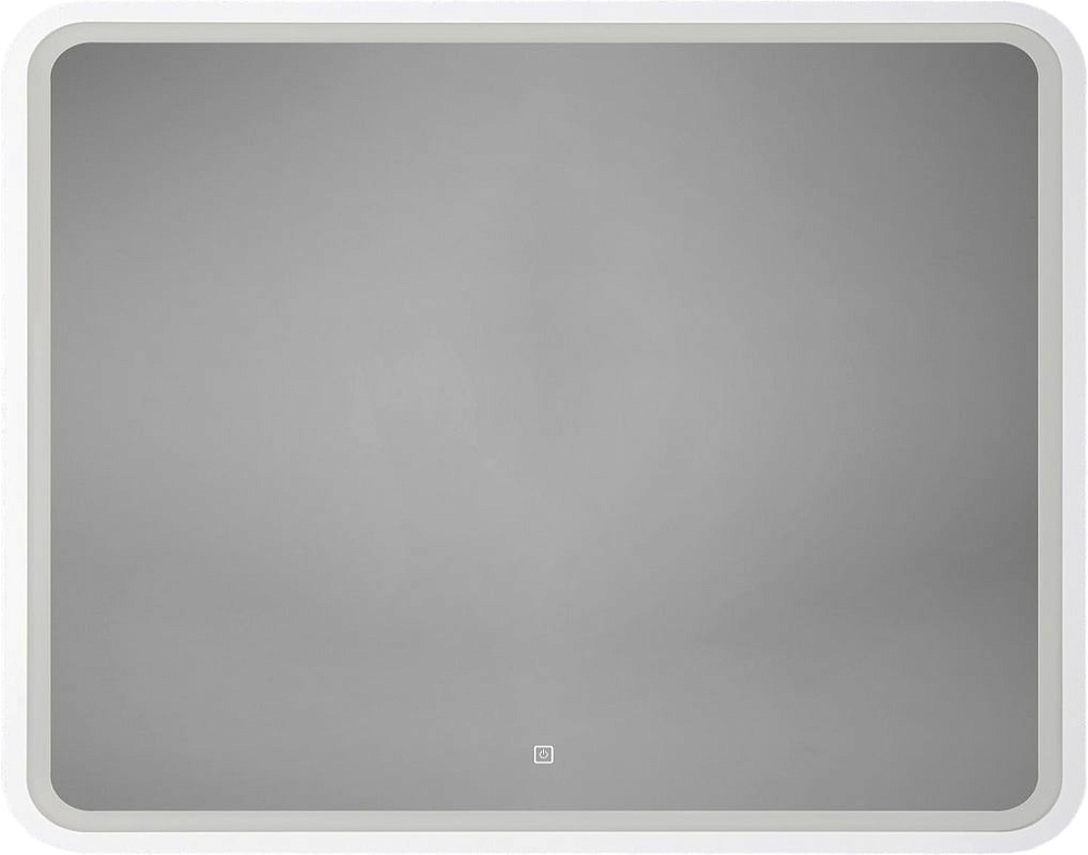 Зеркало Art&Max Genova White 90х80 белое, с LED-подсветкой, 6000К
