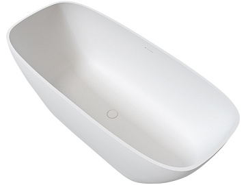 Ванна из искусственного камня Uni-Flo Cono 170x80 см, отдельностоящая белая матовая