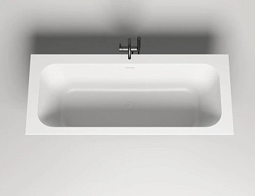 Ванна из искусственного камня Salini Orlanda Axis Kit S-Stone 180x80 см, встраиваемая, матовая белая