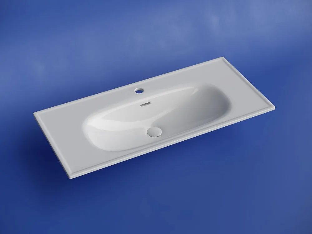 Мебельная раковина Ceramicanova Sabo с отверстием под смеситель 100 CN13003 белый Sancos — официальный сайт