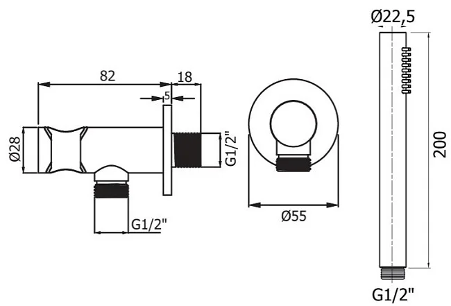 Душевой гарнитур Plumberia Selection Shower HST3018OB, брашированное золото Sancos — Оригинал