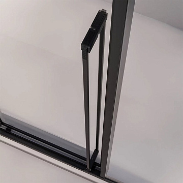 Душевая дверь в нишу Veconi Premium Prato 300 B-L 170, профиль матовый черный, стекло прозрачное