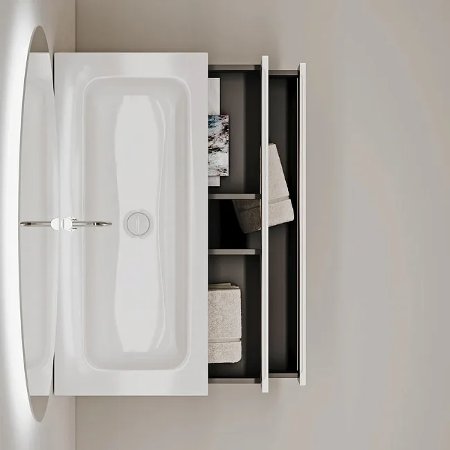 Тумба под раковину Sancos Folk 100 подвесная Bianco (белый), FL100W Sancos — Оригинал
