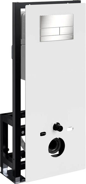 Система инсталляции для унитазов Wasserkraft Glan 66TLT.010.ME.WH.BN04, с кнопкой смыва никель