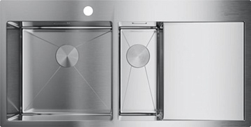 Мойка кухонная Omoikiri Akisame 100-2-IN-L нержавеющая сталь