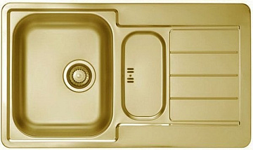 Мойка LINE 30 MONARCH GOLD 860X500  в компл. с выпуском без сифона, ,