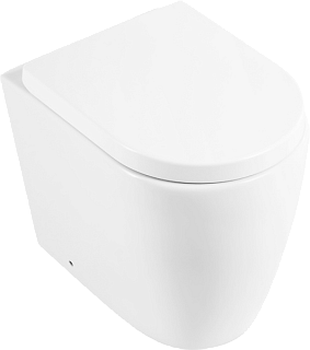 Унитаз приставной напольный BelBagno Marino BB105CBR сиденье BB865SC с микролифтом, безободковый, гл