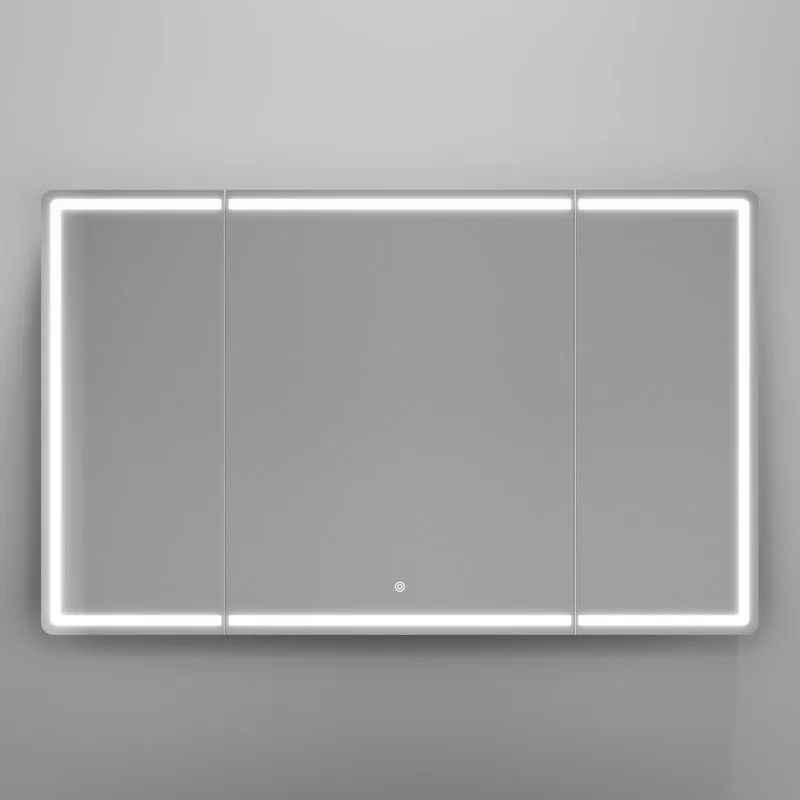Зеркало-шкаф Sancos Mirror 120 с подсветкой, дуб галифакс натуральный Sancos — Оригинал