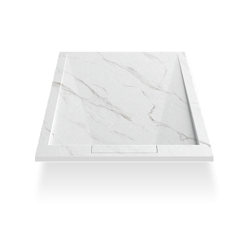 Поддон для душа Esbano Luxe ESPLM128CB белый мрамор