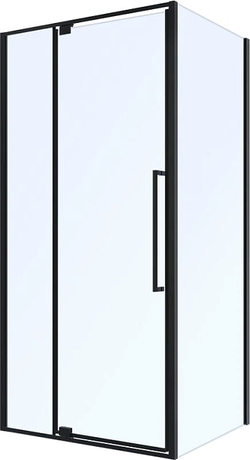 Душевой уголок Black&White Stellar Wind S812 BC 100х100, профиль черный, стекло прозрачное