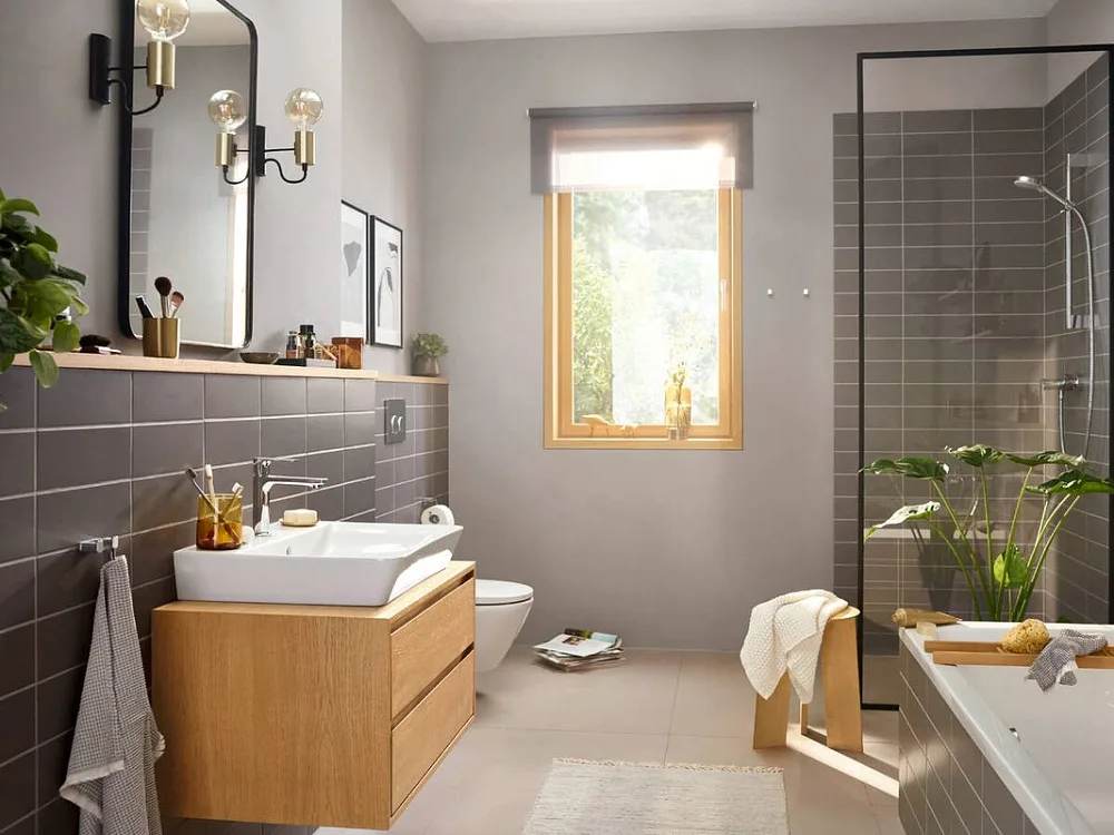 Смеситель для раковины Hansgrohe Rebris E 72557000 с донным клапаном, хром Sancos — официальный сайт