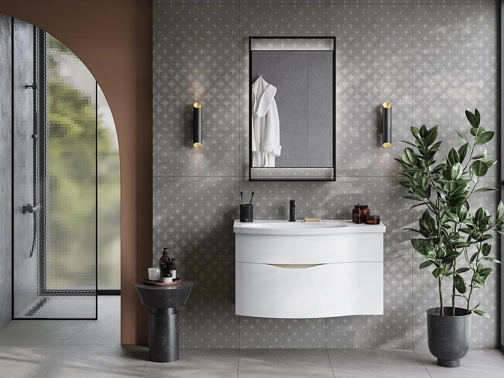 Мебельная раковина KERAMA MARAZZI Riva 100 L, глянцевая белая Sancos — официальный сайт