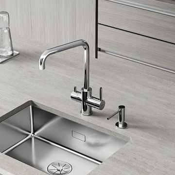 Смеситель для кухни Sancos Vela, с краном под фильтр для питьевой воды, хром, SC4013CH