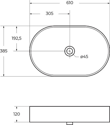 Накладная раковина BelBagno BB1479 61