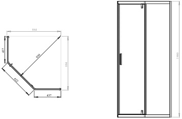 Душевой уголок AM.PM Gem W90G-405-090MT