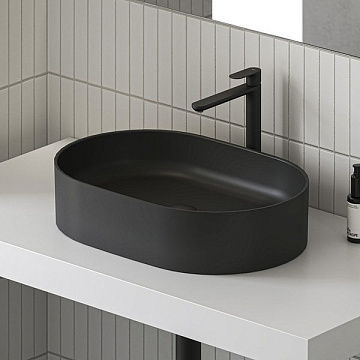 Накладная раковина Ravak Ceramic O Slim 55, черная матовая