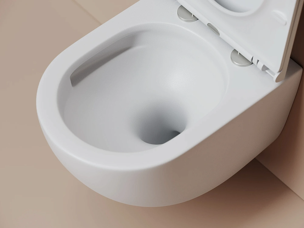 Унитаз подвесной Ceramicanova Vogue CN4008TMW белый матовый Sancos — официальный сайт