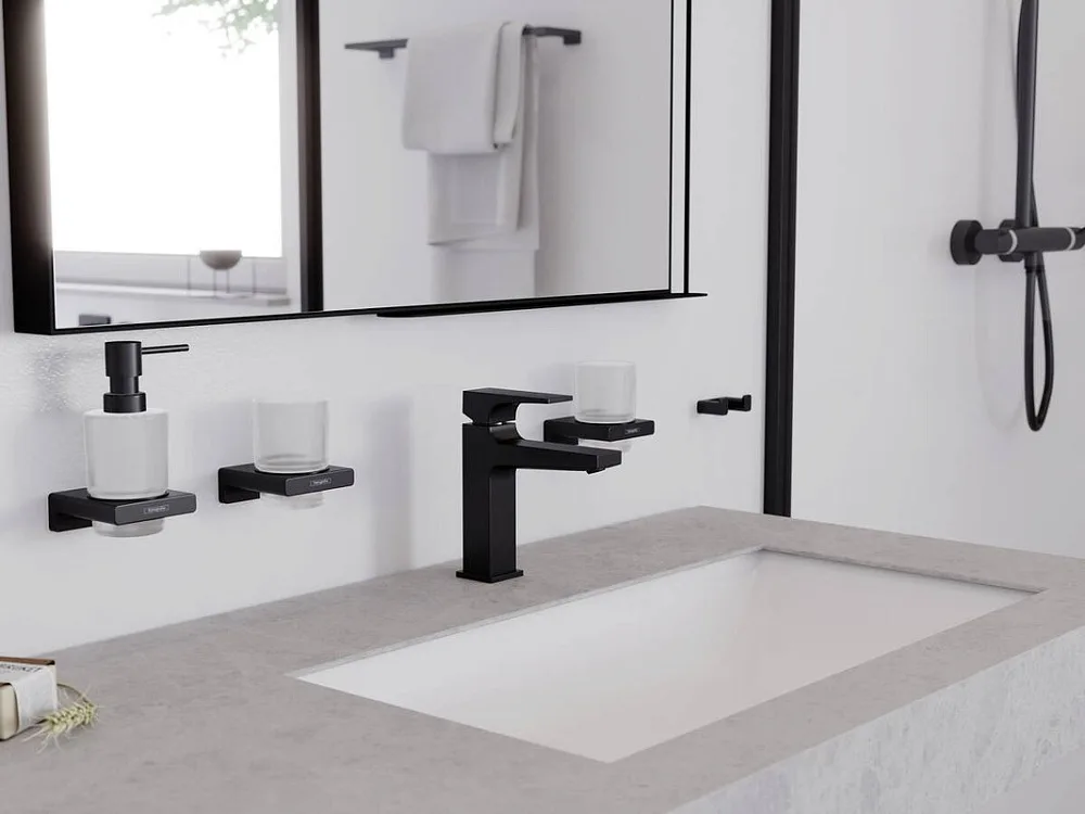 Стакан Hansgrohe AddStoris 41749670 матовый черный Sancos — официальный сайт