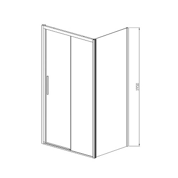 Душевой уголок Vincea Soft VSR-3SO8012CLGM 120х80, профиль вороненая сталь, стекло прозрачное