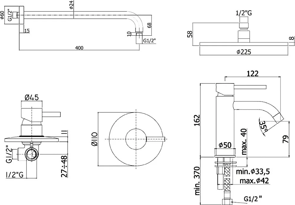 Комплект для ванной Paffoni Light KITLIG011CR071 С ВНУТРЕННЕЙ ЧАСТЬЮ, хром Sancos — официальный сайт