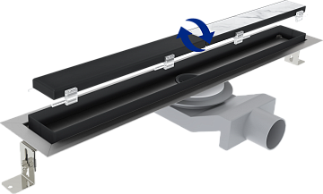 Душевой трап (лоток) Plumberia Selection PST In-Tile 100 см, черный матовый