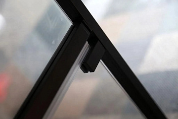 Душевая дверь в нишу Cezares Urban B 12 100 C Nero профиль черный, стекло прозрачное