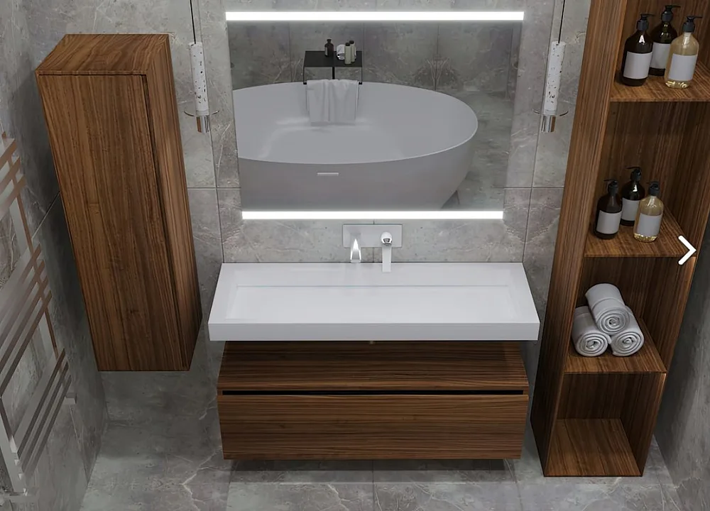 Мебельная раковина Armadi Art Flat 100 см Sancos — официальный сайт