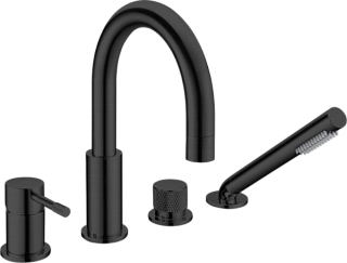 Смеситель на борт ванны Boheme Uno 460-B, black