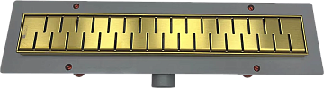 Душевой трап (лоток) Veconi Medium Gold 650 брашированное золото