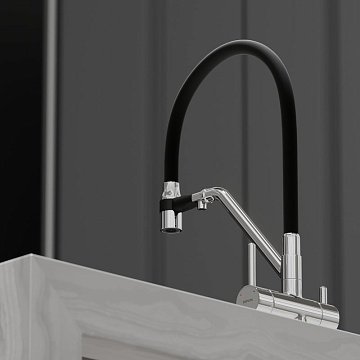 Смеситель для кухни Sancos Dora SC4003CH с гибким изливом, хром