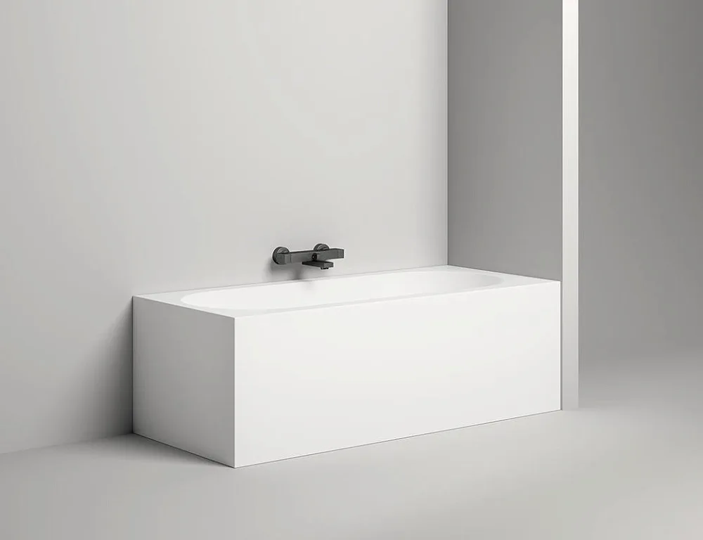Ванна из искусственного камня Salini Ornella S-Sense 180x80 см, встраиваемая, матовая белая, на ножк Sancos — официальный сайт