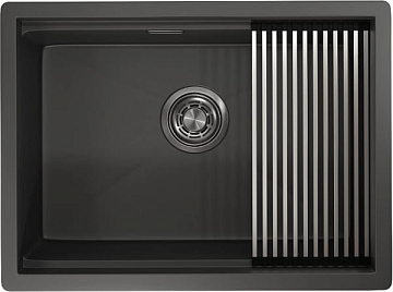 Мойка кухонная Granula Kitchen Space 6045U, черный матовый