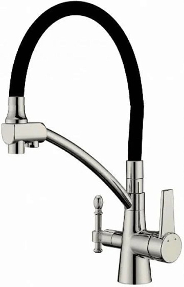 Смеситель для кухни Zorg Sanitary ZR 338-6 YF satin с гибким изливом