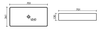 Накладная раковина Ceramicanova Element CN6071 белая глянцевая