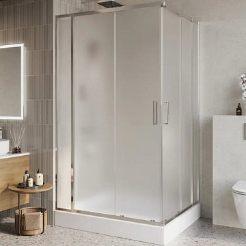 Душевой уголок BelBagno Luce AH-22-120/100-P-Cr профиль хром, стекло рифленое