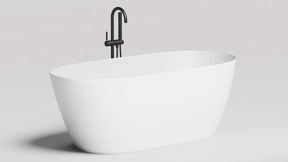 Ванна из искусственного камня Salini Sofia Light S-Sense 165x75 см, отдельностоящая, белая, овальная Sancos — официальный сайт