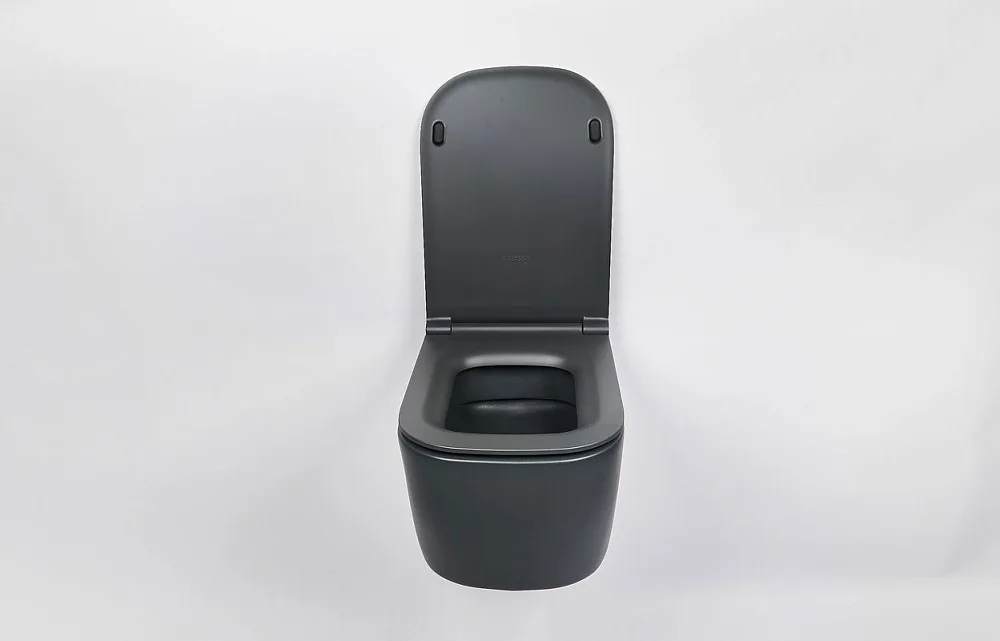 Унитаз подвесной Galassia Meg11 Pro 5486NEMT безободковый, с микролифтом, черный матовый Sancos — официальный сайт